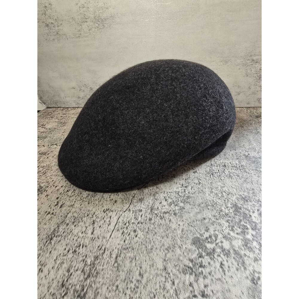 Country Gentleman  Gray Men's 100% Wool Cabbie Hat Cap Black Size Medium Fedora
